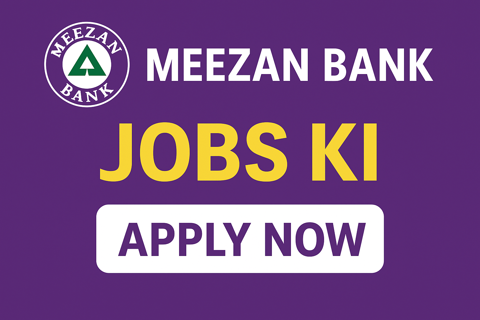 Meezan Bank Jobs 2026